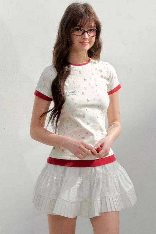T-shirt ajusté en coton oxygène