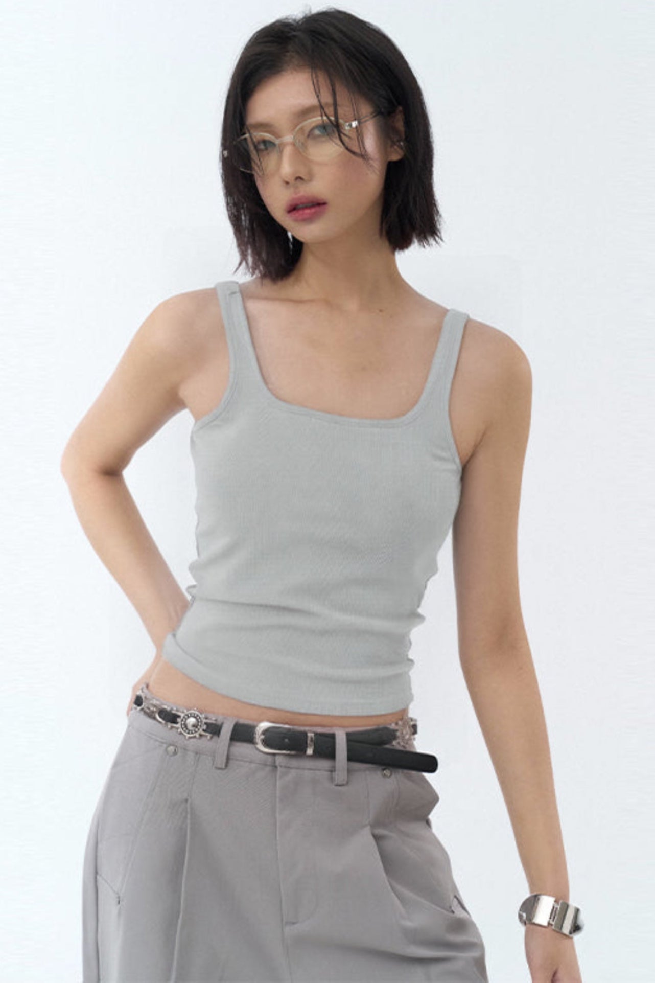 Slim-cut Stretch Tank Top