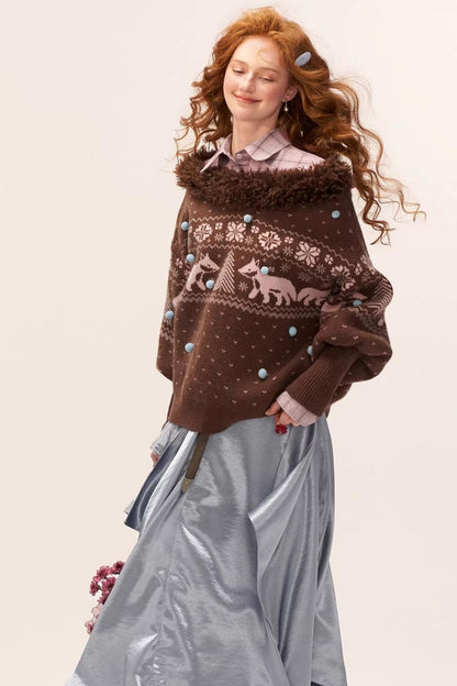 Fair Isle Crew Neck Sweater