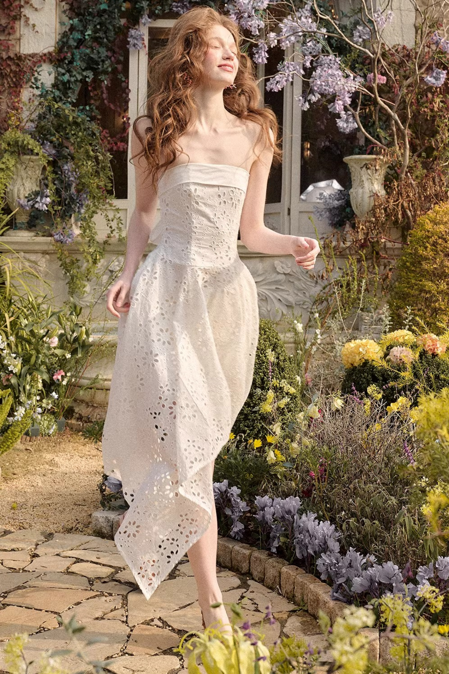 エレガントコットンリボンドレス