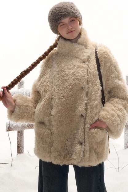 リバーシブルファースエードコート