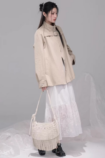 ミルクティーケープトレンチコート