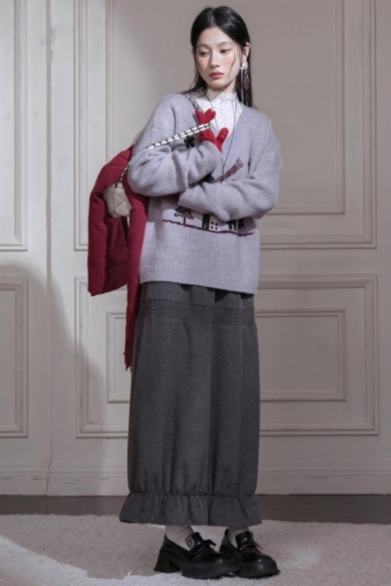 Soft mist wool sweater