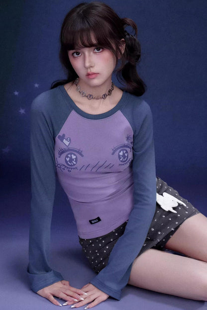 Manga Eye Raglan Blouse