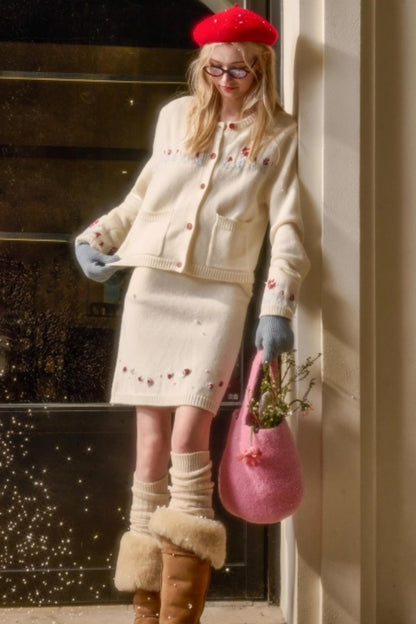 スイートベリーニットトップス+タイトスカート