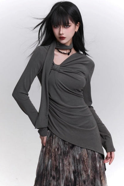 ブラックゴシックロングスリーブトップ