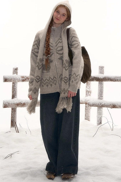 Osh wide-leg denim pants