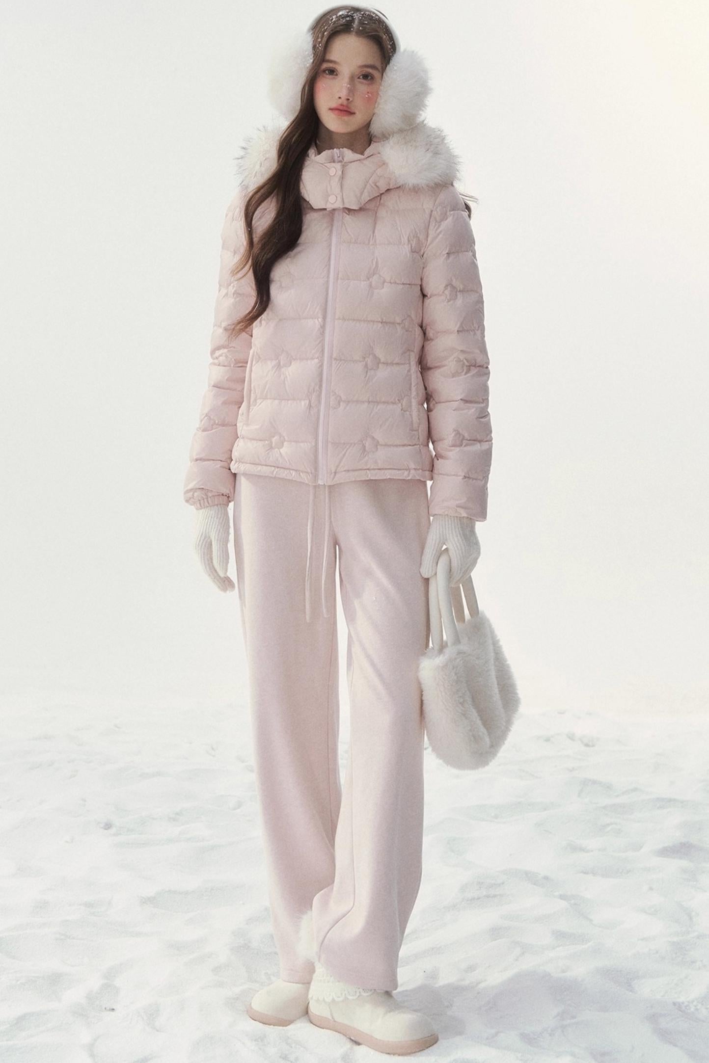 Quilted Sweet Hooded Down Jacket