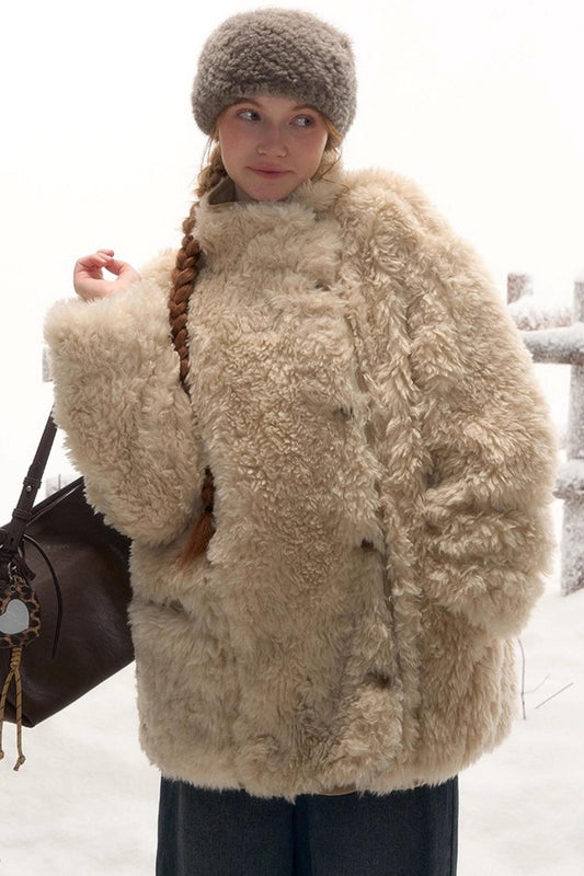 リバーシブルファースエードコート