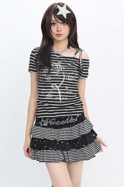 Galaxy Angel Off-Shoulder T-Shirt