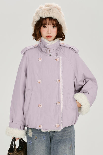 アメリカンレトロラペルコットンジャケット