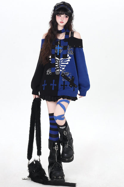 Guêtres zippées en cuir PU noir