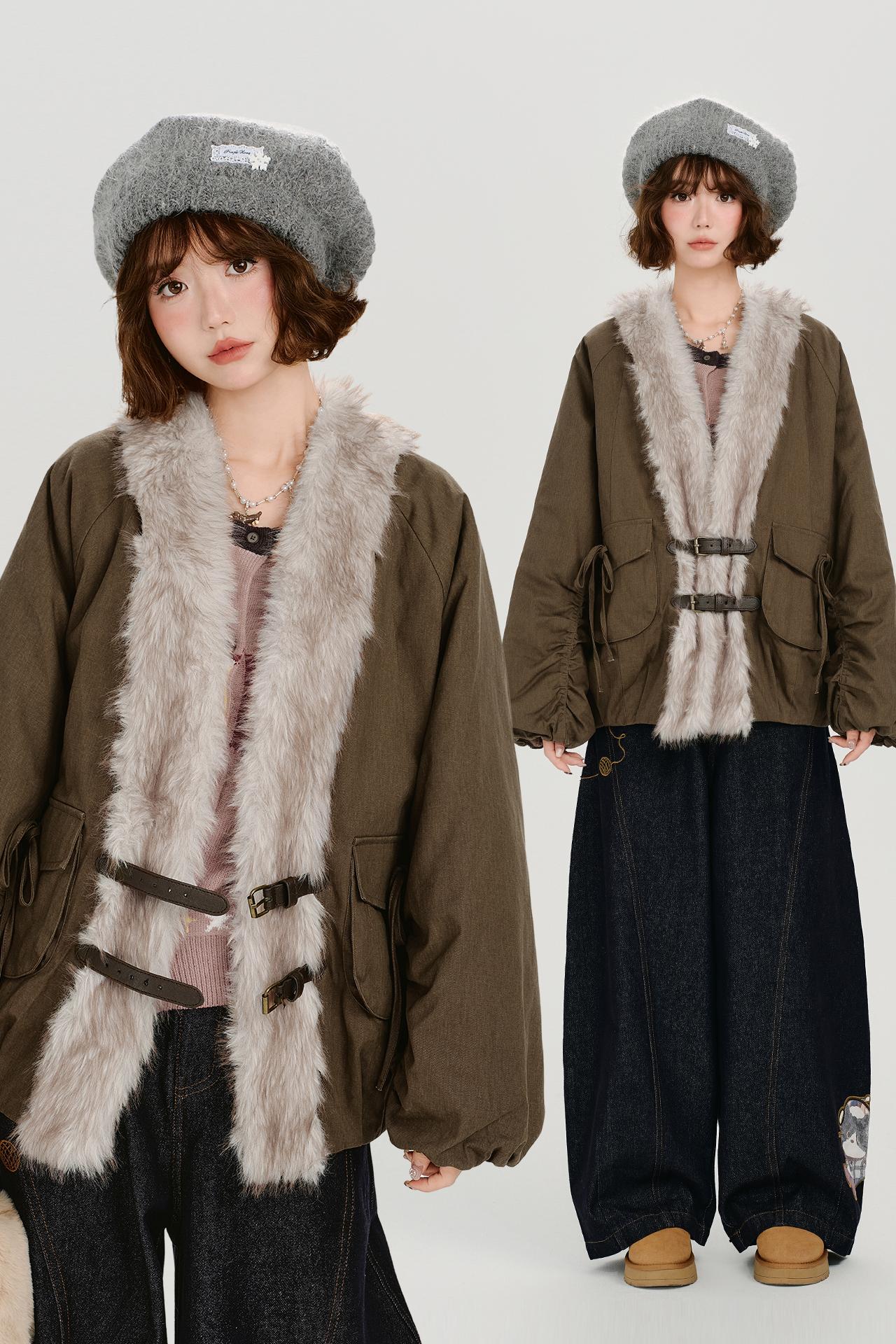 レトロファーコラージャケット