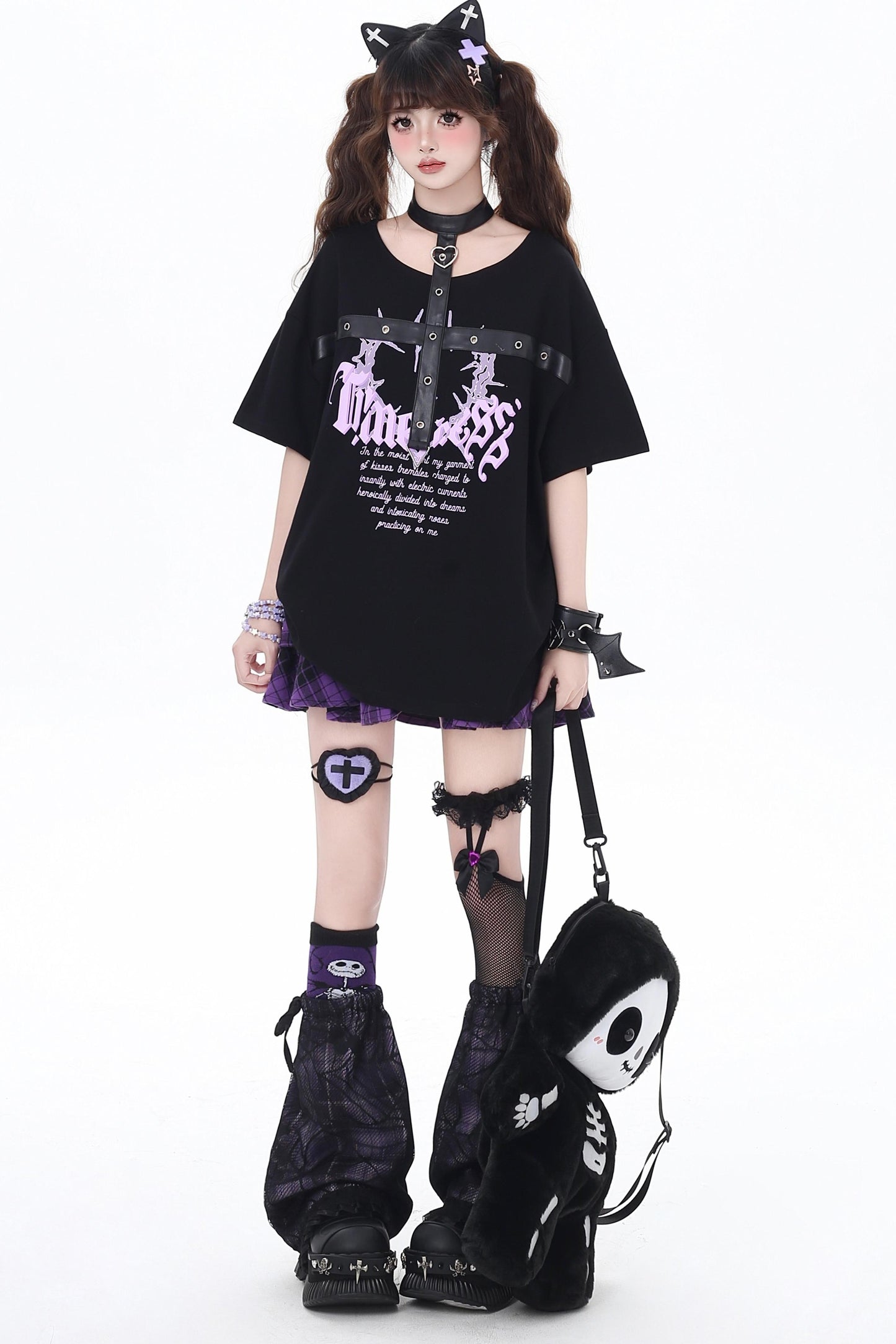 Summer Leather Button T-Shirt