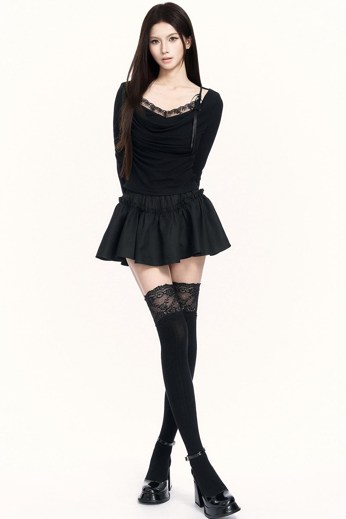 エンバーウィスパーエンブロイダリースカート