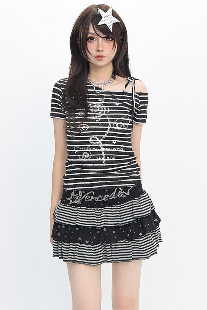 Galaxy Angel Off-Shoulder T-Shirt