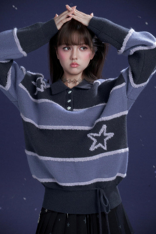 Border Star Jacquard Sweater