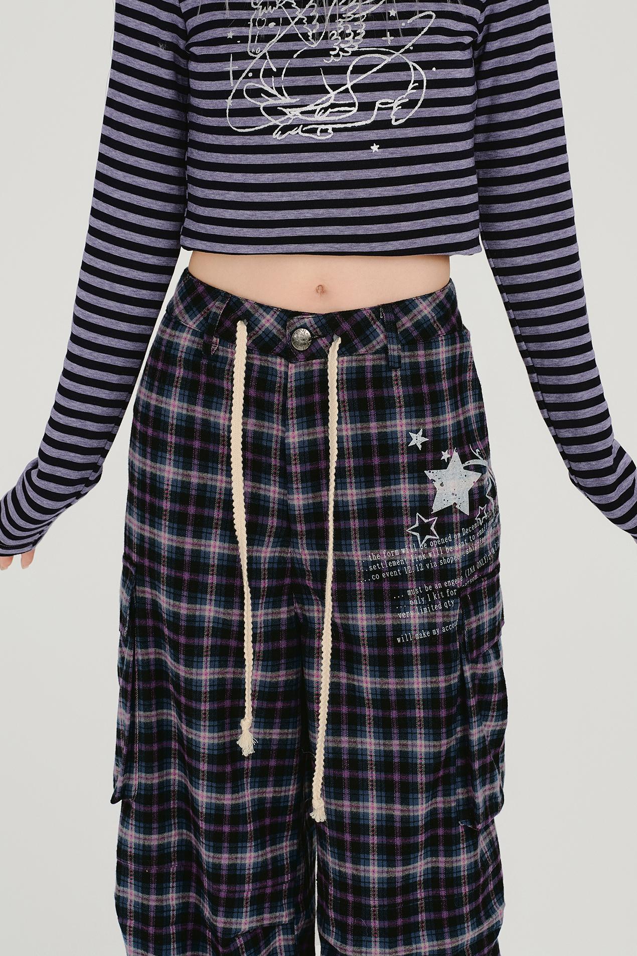 アメリカンレトロプラッドパンツ