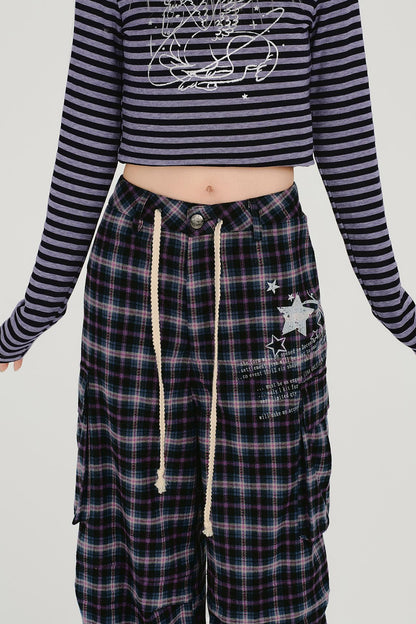 アメリカンレトロプラッドパンツ