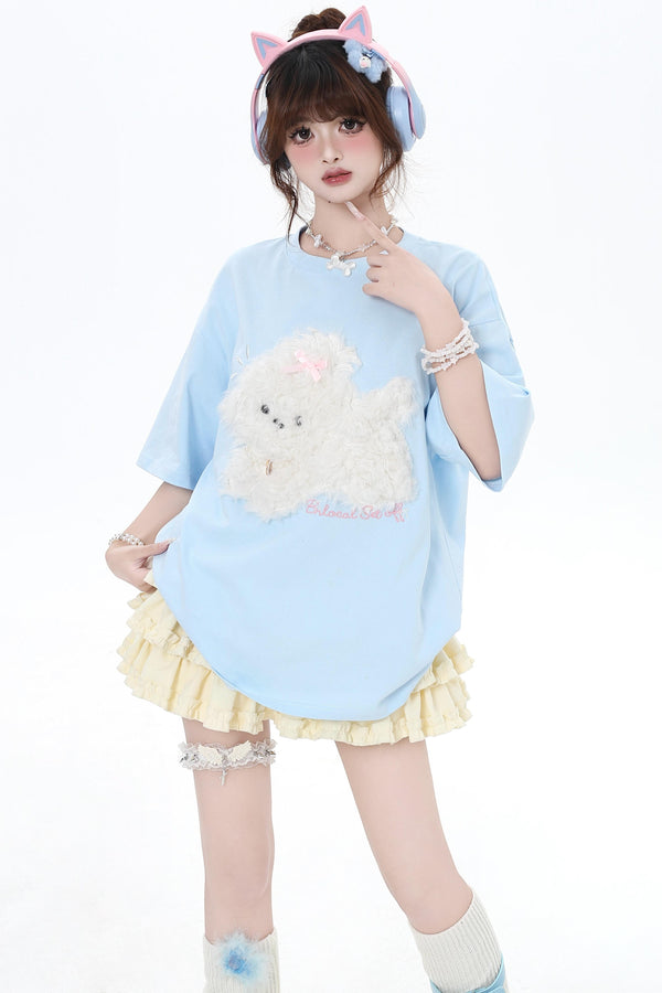 クレイジードッグアップリケTシャツ