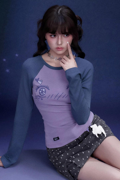 Comic Eye Raglan Blouse
