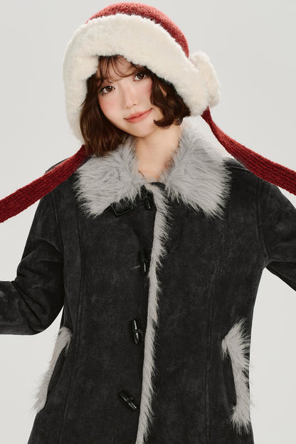 ダークファースエードプラッシュジャケット