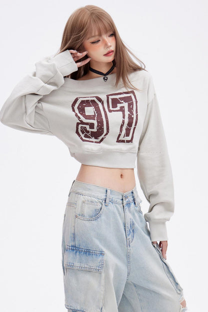 Girls' One Shoulder Slim Crop Top