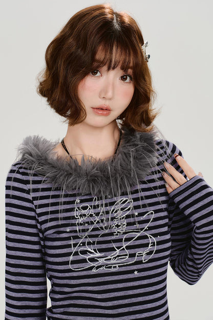 ボーダーファーコラートップス