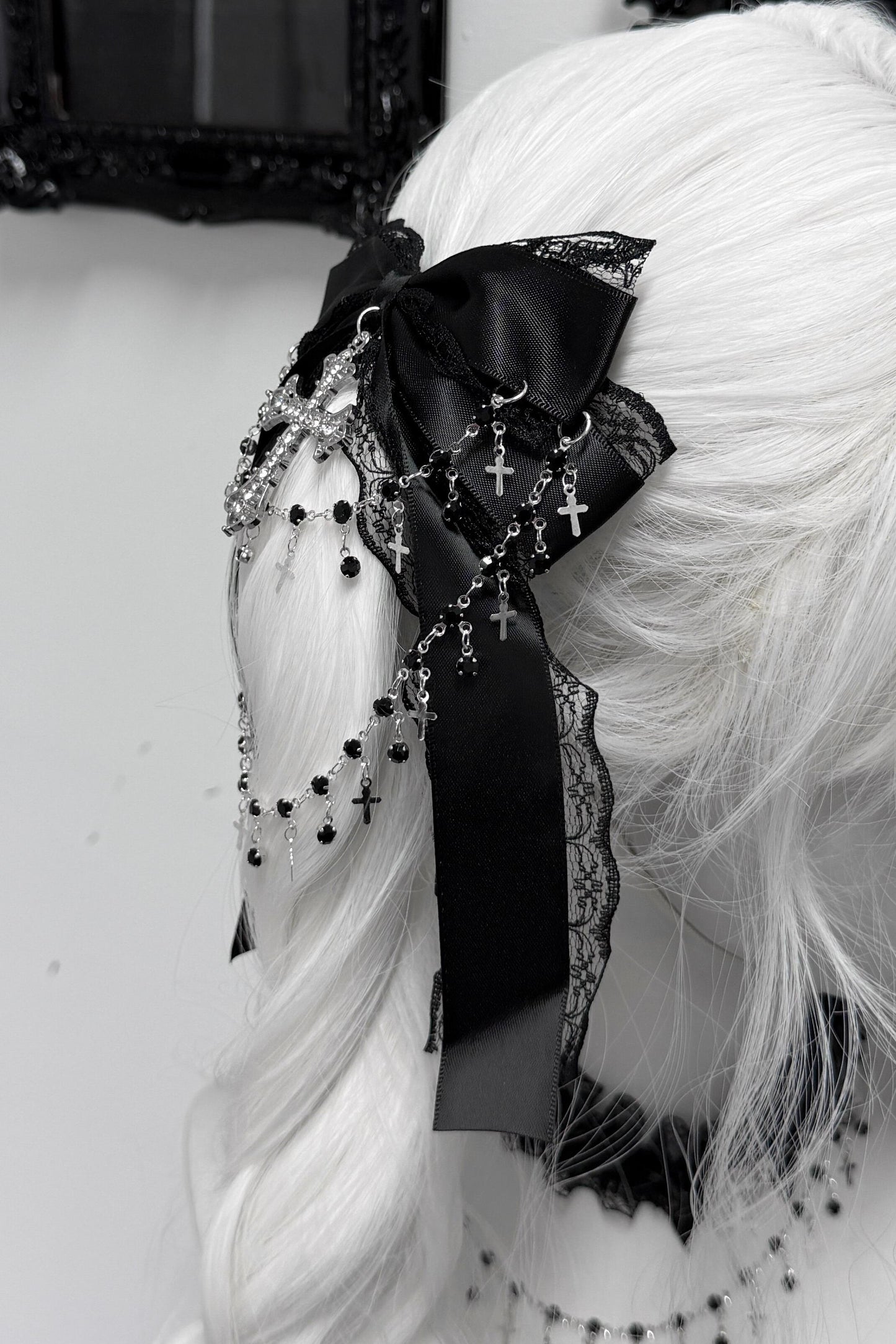 ゴシックレースラインストーンヘアアクセサリー