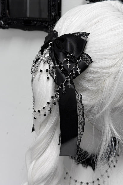 ゴシックレースラインストーンヘアアクセサリー