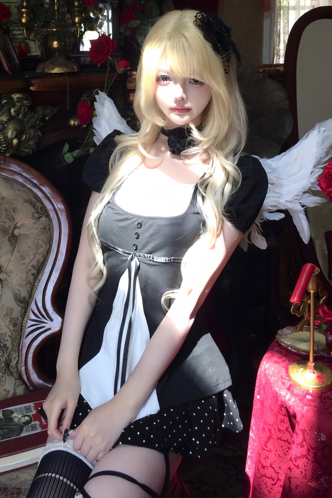 French Color Blocking A-Line Top + Skirt + Arm Sleeves