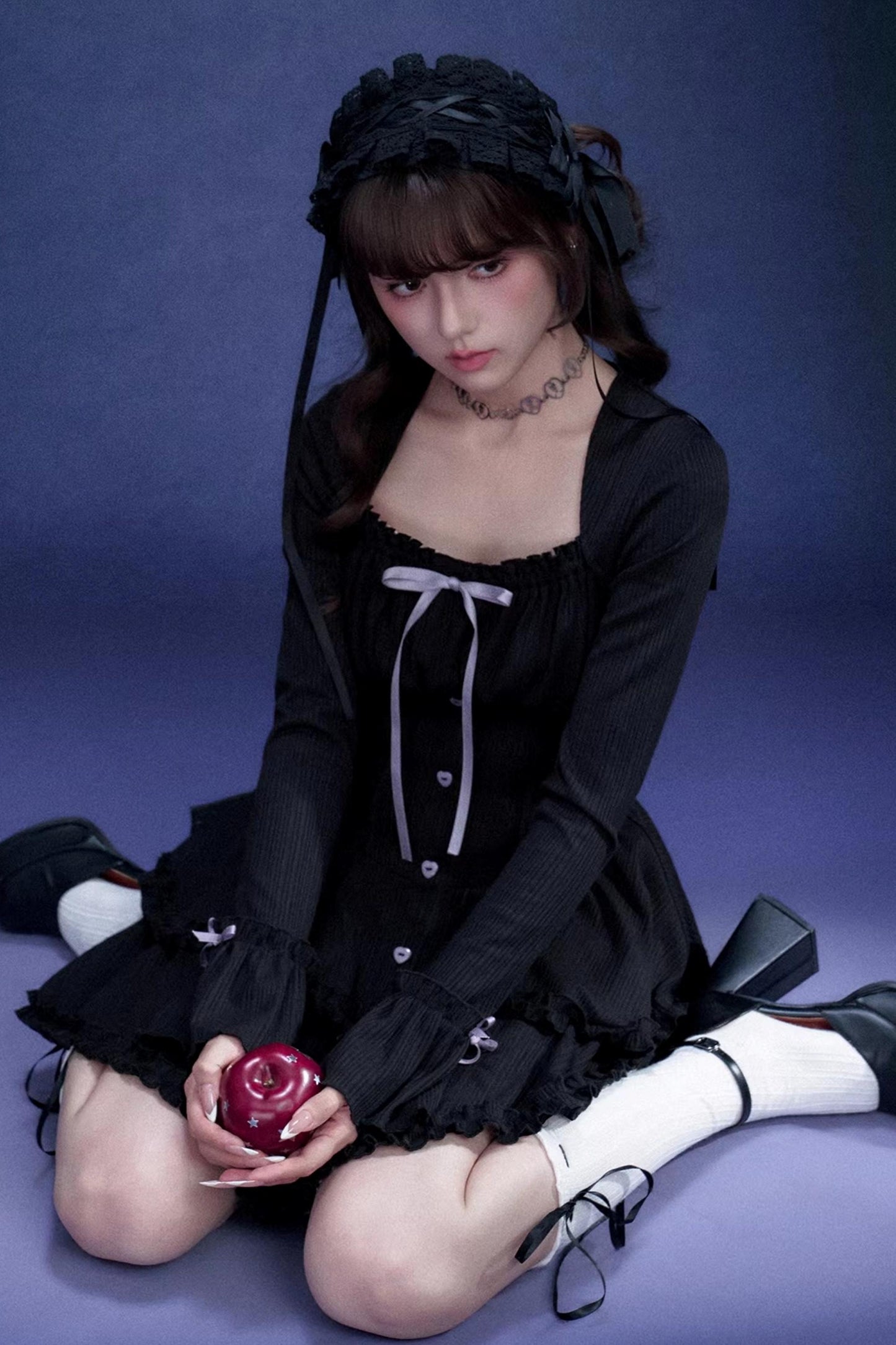 Black and Purple Cake Dress