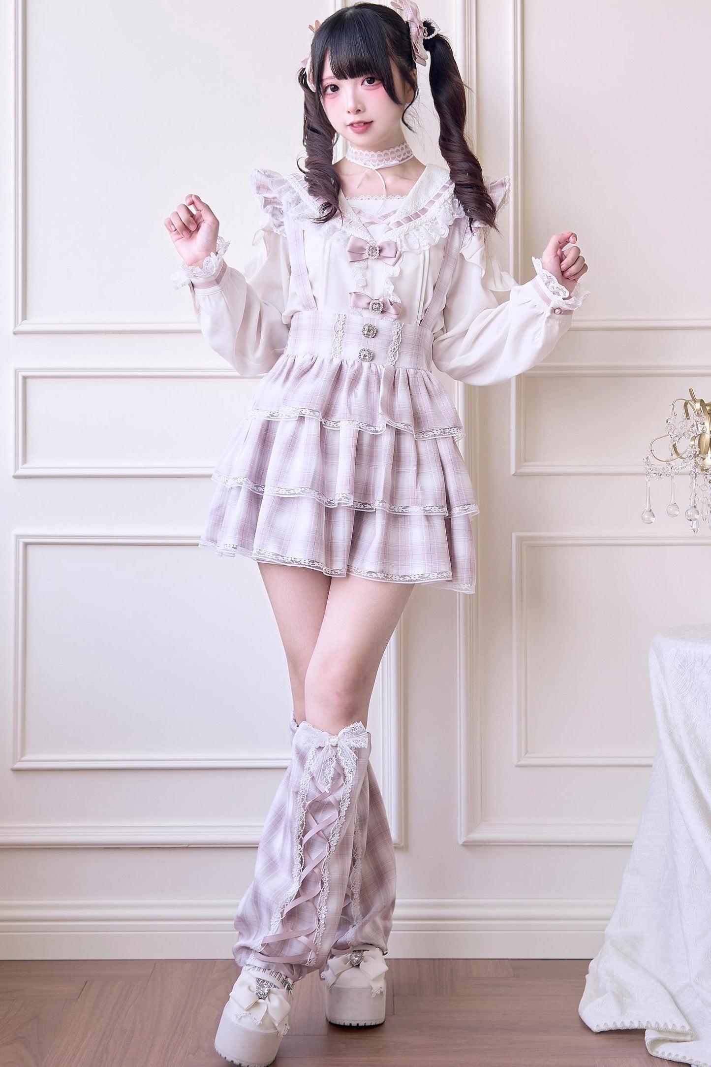 サブカル地雷ビブスカートセットアップ