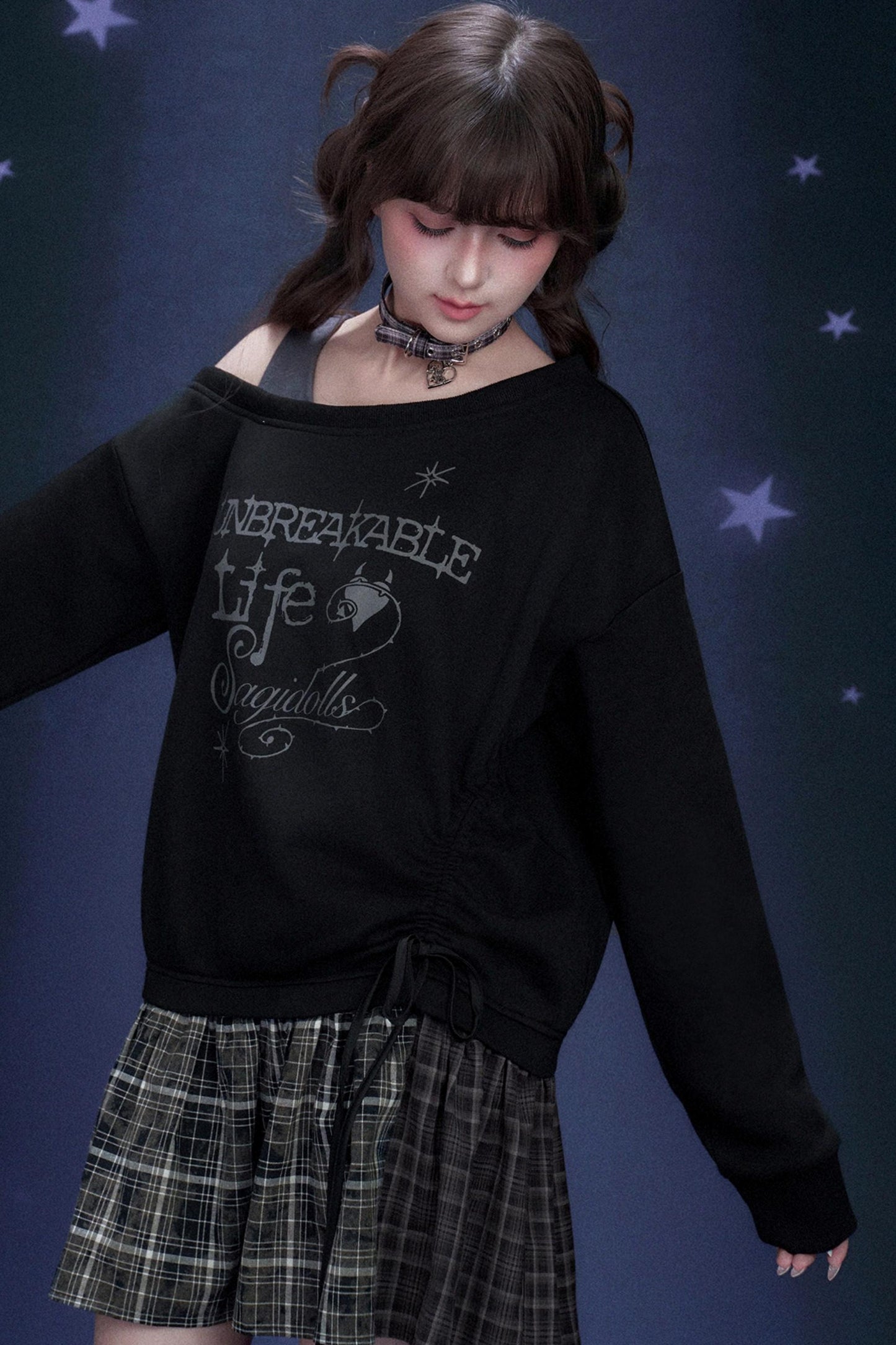 Dark Graffiti Sweatshirt Dress