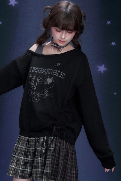 Dark Graffiti Sweatshirt Dress