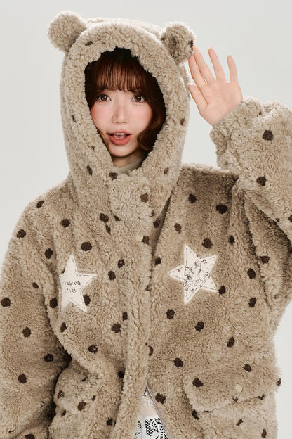 レトロエンブロイダーフーデッドジャケット