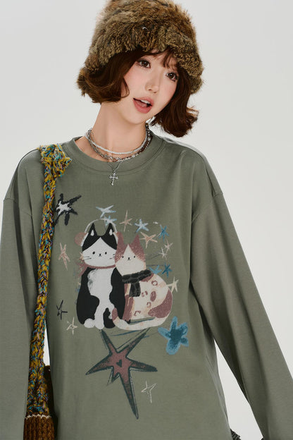 アメリカンレトロキャットトップス