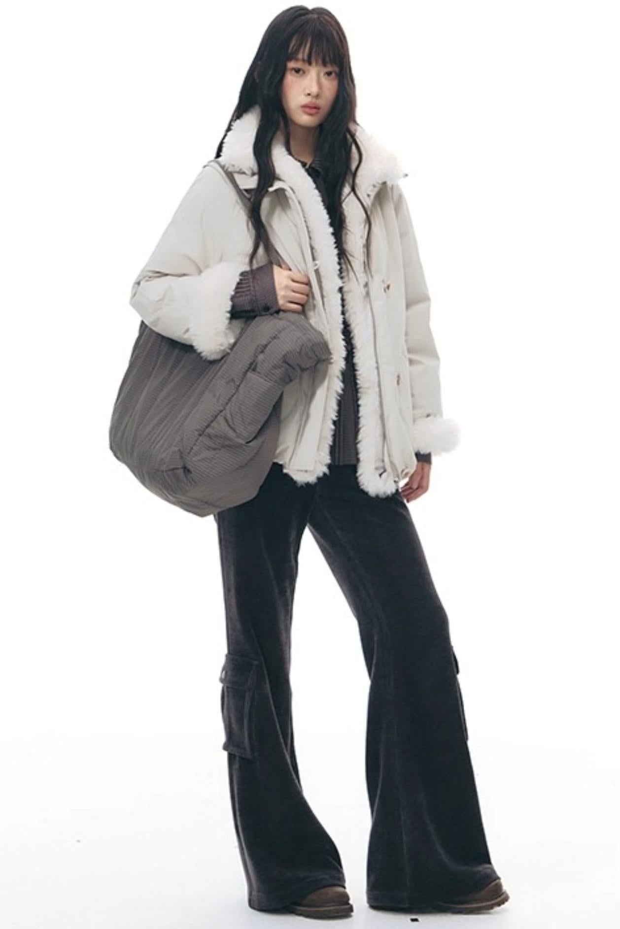 ファーカラーオーバーコットンジャケット