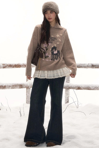 ブーツカットフレアジーンズ