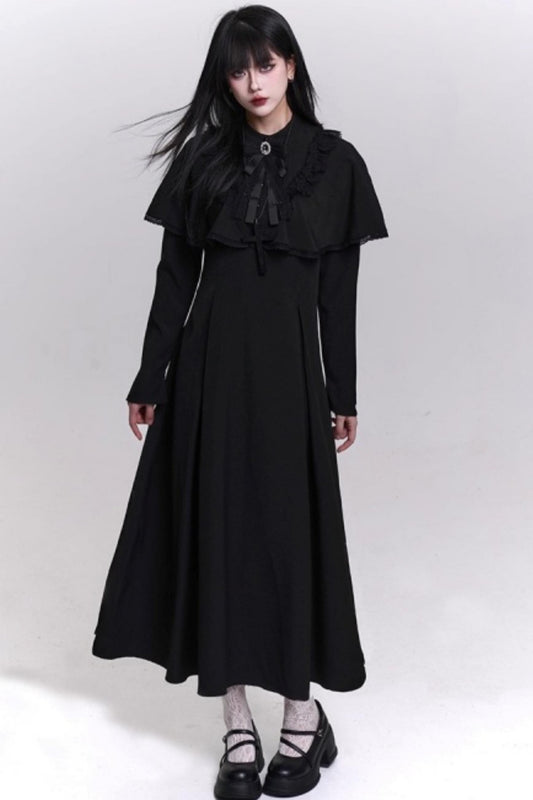 Gothic Black Long Dress