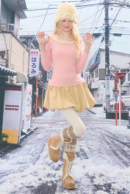 レオパードプリントニットセーター