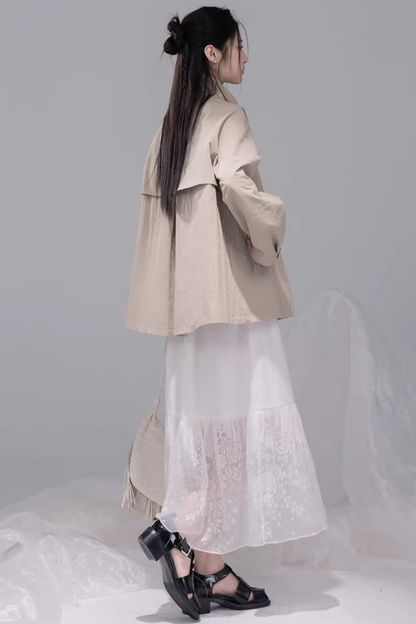 ミルクティーケープトレンチコート