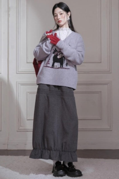 Soft mist wool sweater