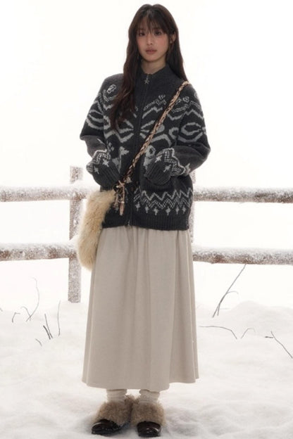 パピージップカーディガン+ハットスカーフ