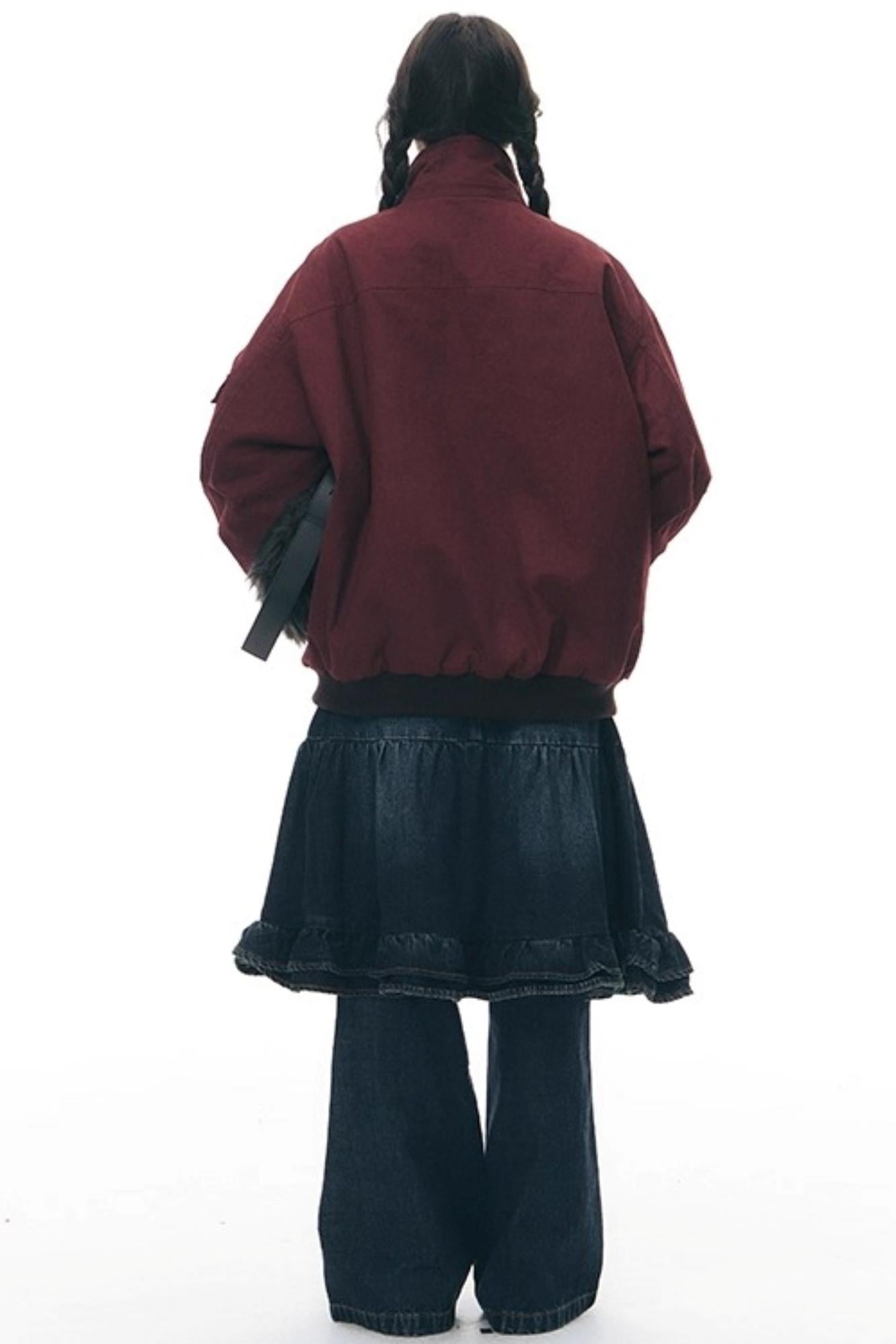 ダークレッドルーズジャケット