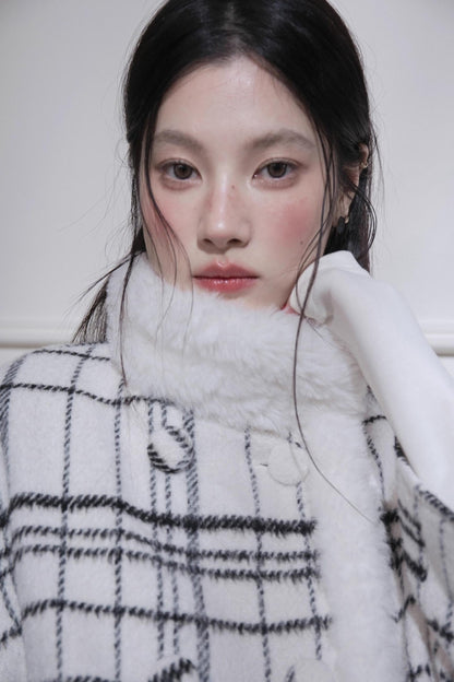 モノクロチェックジャケット＋ベストドレス