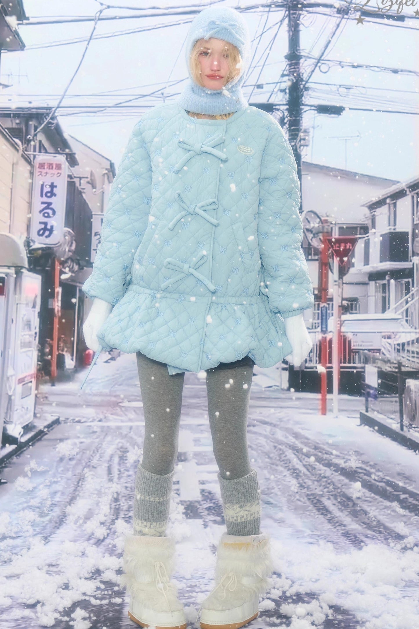 Middle length ribbon suite court