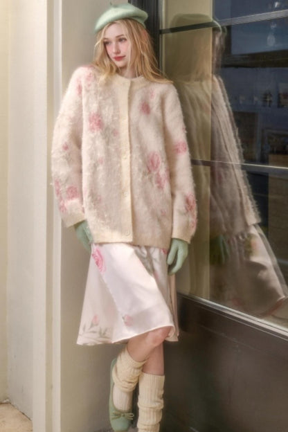 スイートレトロガーリーニットカーディガン