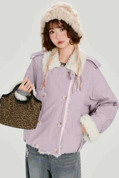 アメリカンレトロラペルコットンジャケット