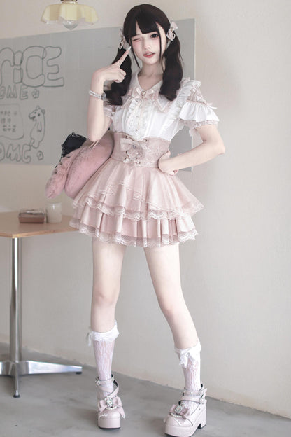 Falda negra y rosa de diseño original